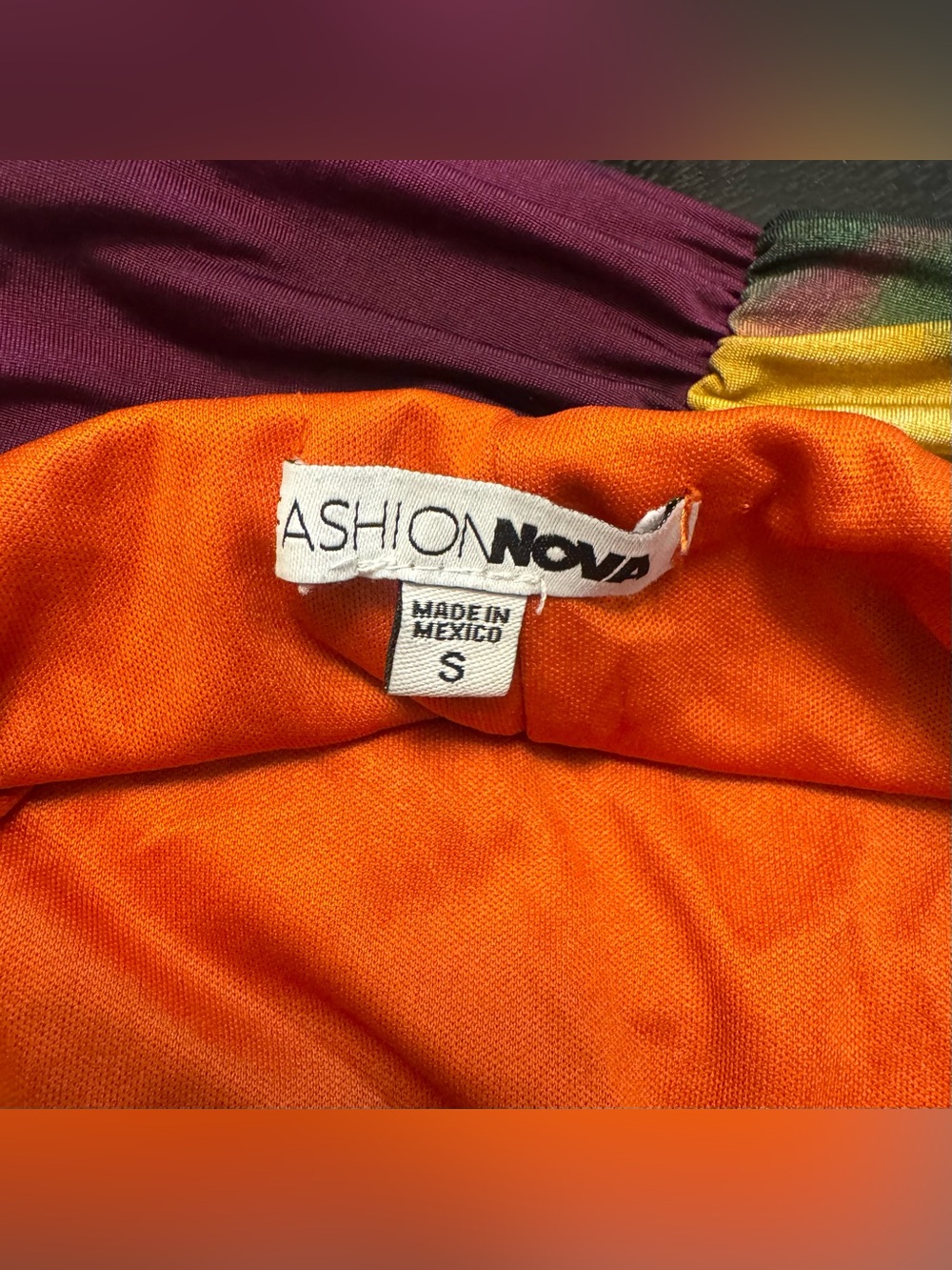 Strapless Multicolor Ruched Evening Dress - Picture 3 of 4